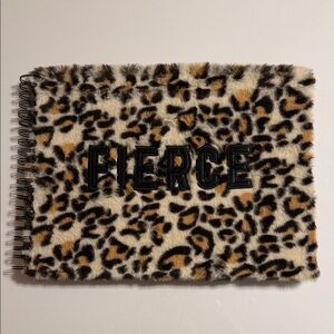 Fierce. Leopard Print Furry Notebook/Journal 11”x 15.5”